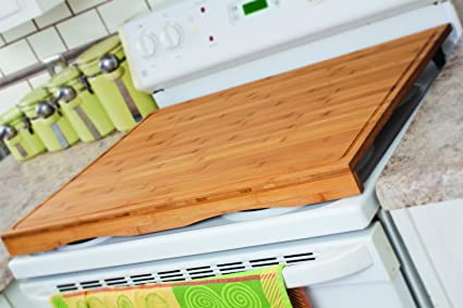  Extra Large Stove Top Cover for Gas Stove & Electric Stove,  Wooden Stovetop Cover Cutting Board for Counter Space, Stove Burner Covers,  Sink Cover, Stove Top Cover, 30 In Bamboo